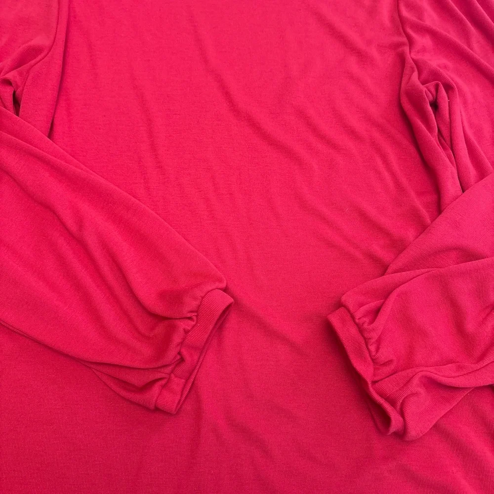 J.Crew Red Puff Sleeve Long Sleeve Top Size M